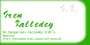 iren kalledey business card